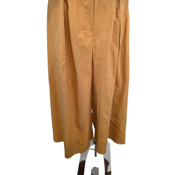 Zanzea Top And Pants Set Womans Large Mustard Yellow Ultra Wide Leg Stretch NWT - Picture 6 of 14